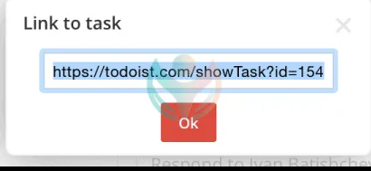 Todoist - Tarea Copiar Enlace