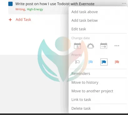 Todoist - Vincular tareas